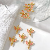 10Pcs Enamel Glazed Cupid Charms - Angel Charm DIY Earrings Pendants