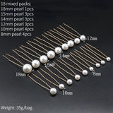 Pearls Hair Combs Bridal Headdress Wedding Hair Sticks Jewelry Set