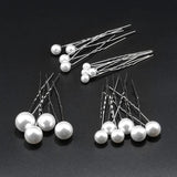 Pearls Hair Combs Bridal Headdress Wedding Hair Sticks Jewelry Set