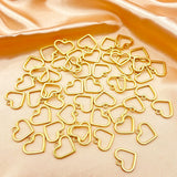 10Pcs Metal Alloy Charms Geometric Hollow Heart Pendants DIY Jewelry Making