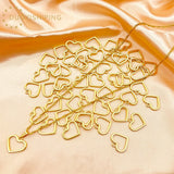 10Pcs Metal Alloy Charms Geometric Hollow Heart Pendants DIY Jewelry Making