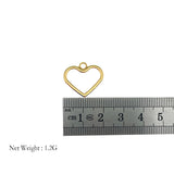 10Pcs Metal Alloy Charms Geometric Hollow Heart Pendants DIY Jewelry Making