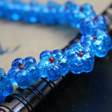 10Pcs 19mm Lampwork Glass Beads Lovely Flower Shape Multi-color DIY
