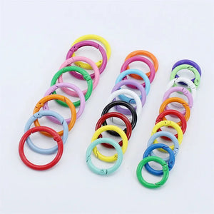 10Pcs 20/25/33mm O Ring Lobster Clasp Keychain Spring Clasp DIY Keyring