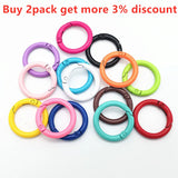 10Pcs 20/25/33mm O Ring Lobster Clasp Keychain Spring Clasp DIY Keyring