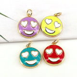 10Pcs Happy Smile Charms Pendant for Jewelry Making