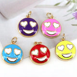 10Pcs Happy Smile Charms Pendant for Jewelry Making