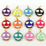 10Pcs Happy Smile Charms Pendant for Jewelry Making