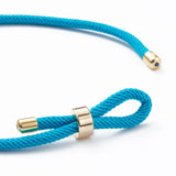 10Pcs Braided Nylon Cord Bracelet Kit with Brass End Cover for DIY Jewelry