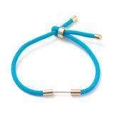 10Pcs Braided Nylon Cord Bracelet Kit with Brass End Cover for DIY Jewelry