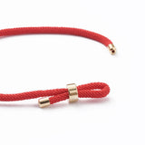 10Pcs Braided Nylon Cord Bracelet Kit with Brass End Cover for DIY Jewelry