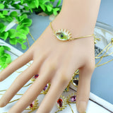 10Pcs Turkey Evil Eye CZ Crystal Bracelet for Women Zircon Colorful Eye Bracelet