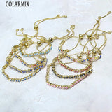 Colorful Eyes Bracelet Jewelry for Women Enamel Plated Brass Boho Style