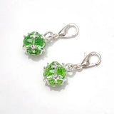 10Pcs Round Zircon Crystal Beads for DIY Jewelry Making with Lobster Clasp