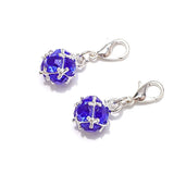 10Pcs Round Zircon Crystal Beads for DIY Jewelry Making with Lobster Clasp