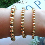 10Pcs Brass Plated Ball Bead Bracelet Charms Women Jewelry