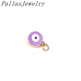 10Pcs Metal Eye Beads Charms Enamel Pendant For DIY Jewelry