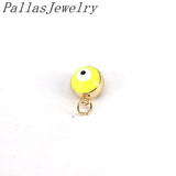 10Pcs Metal Eye Beads Charms Enamel Pendant For DIY Jewelry