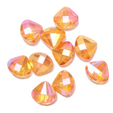 10Pcs 20MM Heart Shape Glass Flat Crystal Beads for Jewelry Making DIY Crafts