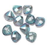 10Pcs 20MM Heart Shape Glass Flat Crystal Beads for Jewelry Making DIY Crafts