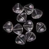 10Pcs 20MM Heart Shape Glass Flat Crystal Beads for Jewelry Making DIY Crafts