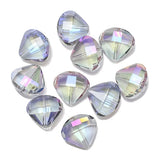 10Pcs 20MM Heart Shape Glass Flat Crystal Beads for Jewelry Making DIY Crafts