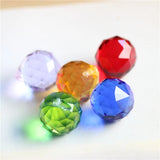 10Pcs 20mm Crystal Faceted Ball Chandelier Parts Hanging Glass Prisms