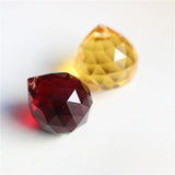 10Pcs 20mm Crystal Faceted Ball Chandelier Parts Hanging Glass Prisms