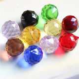 10Pcs 20mm Crystal Faceted Ball Chandelier Parts Hanging Glass Prisms