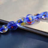 10Pcs 20mm Lampwork Glass Flower Beads Multi-Color for Jewelry Making DIY