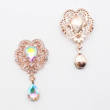 10Pcs Small Metal Rhinestone Crown Pendant DIY Accessories