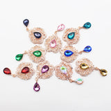 10Pcs Small Metal Rhinestone Crown Pendant DIY Accessories