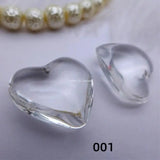 10Pcs 24mm Heart Crystal Pendants Jewelry DIY Glass Charm Necklace Earring