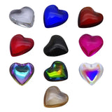 10Pcs 24mm Heart Crystal Pendants Jewelry DIY Glass Charm Necklace Earring