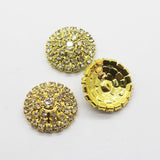 10Pcs 25mm Crystal Rhinestone Sewing Decoration Silver/Gold Metal Shank