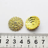 10Pcs 25mm Crystal Rhinestone Sewing Decoration Silver/Gold Metal Shank
