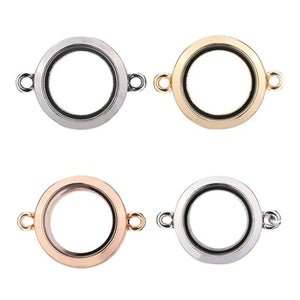 10Pcs 25mm Plain Glass Floating Memory Locket Pendant