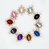 10Pcs 25x32mm Crystal Rhinestone Embellishments DIY Weddings Accessories
