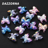 10Pcs Gradient Butterfly Spacer Beads for DIY Jewelry Making