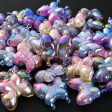 10Pcs Gradient Butterfly Spacer Beads for DIY Jewelry Making