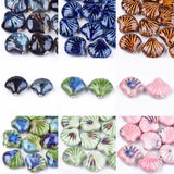 10Pcs Shell Shape Ceramic Beads Porcelain Spacer Bead DIY Jewelry Making
