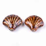 10Pcs Shell Shape Ceramic Beads Porcelain Spacer Bead DIY Jewelry Making