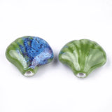 10Pcs Shell Shape Ceramic Beads Porcelain Spacer Bead DIY Jewelry Making