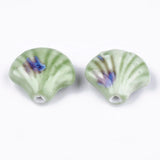 10Pcs Shell Shape Ceramic Beads Porcelain Spacer Bead DIY Jewelry Making