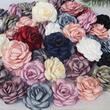 10Pcs 3.5CM Satin Small Rose Fabric Artificial Flower DIY Headwear Accessories