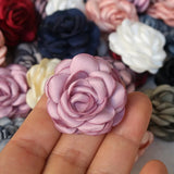 10Pcs 3.5CM Satin Small Rose Fabric Artificial Flower DIY Headwear Accessories