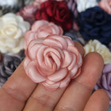 10Pcs 3.5CM Satin Small Rose Fabric Artificial Flower DIY Headwear Accessories