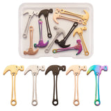 10Pcs Stainless Steel Tools Charms For DIY Jewelry Making