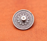 10Pcs 30mm Antique Silver Sun Totem Flower Concho Screwback