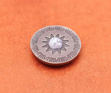 10Pcs 30mm Antique Silver Sun Totem Flower Concho Screwback